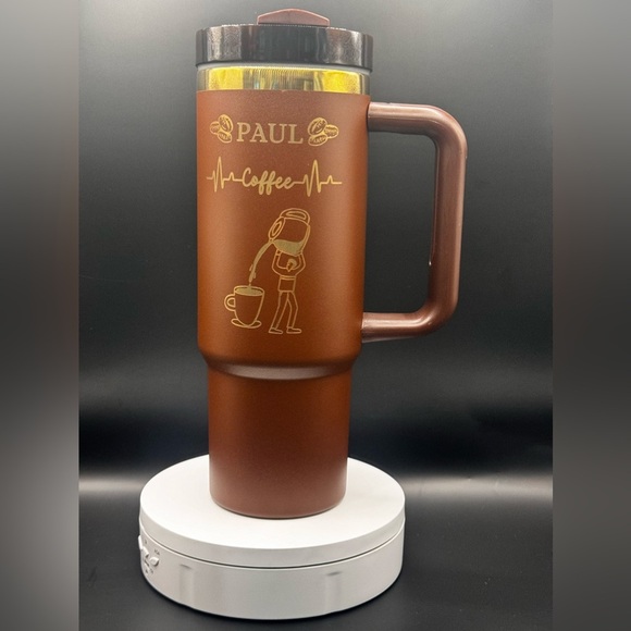 Brown and gold TUMBLER 30 oz - Picture 6 of 9